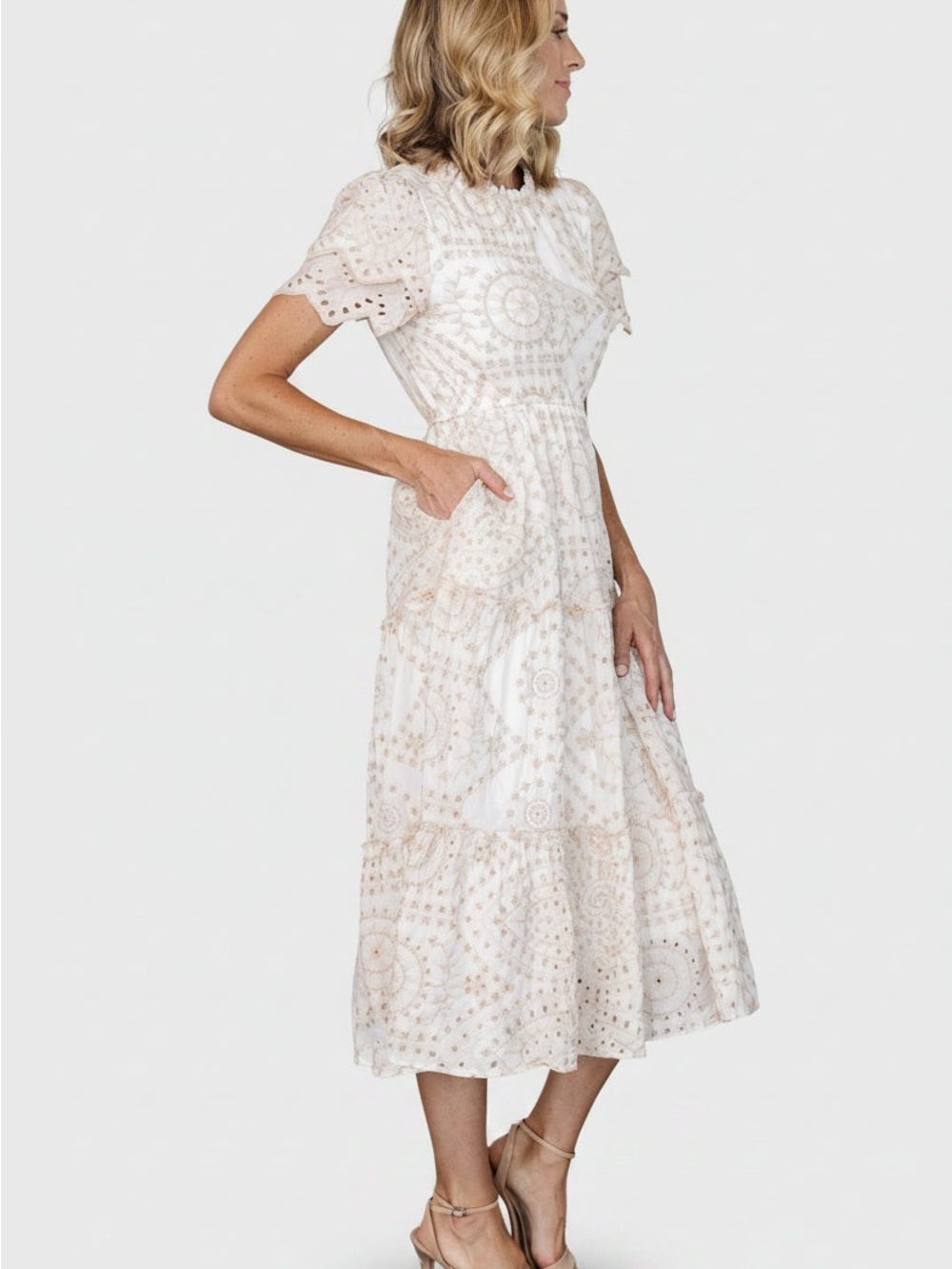 Baltic Born Mirabel Eyelet Midi Dress - Picture 2 of 9